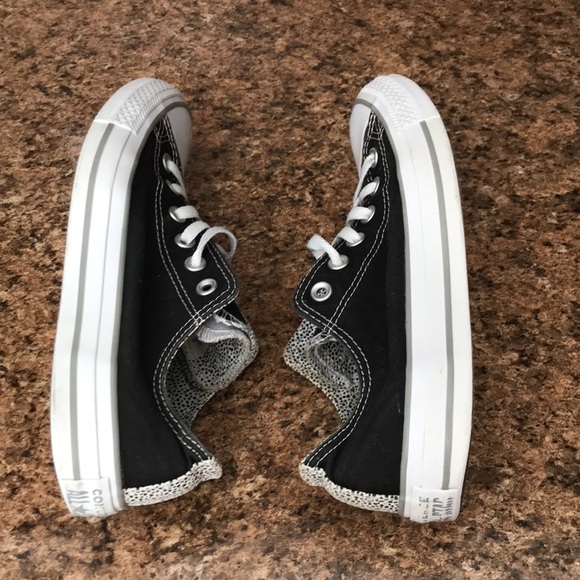 CONVERSE CTAS Women Black double tongue Grey Low Top Canvas | 9 - Picture 10 of 12